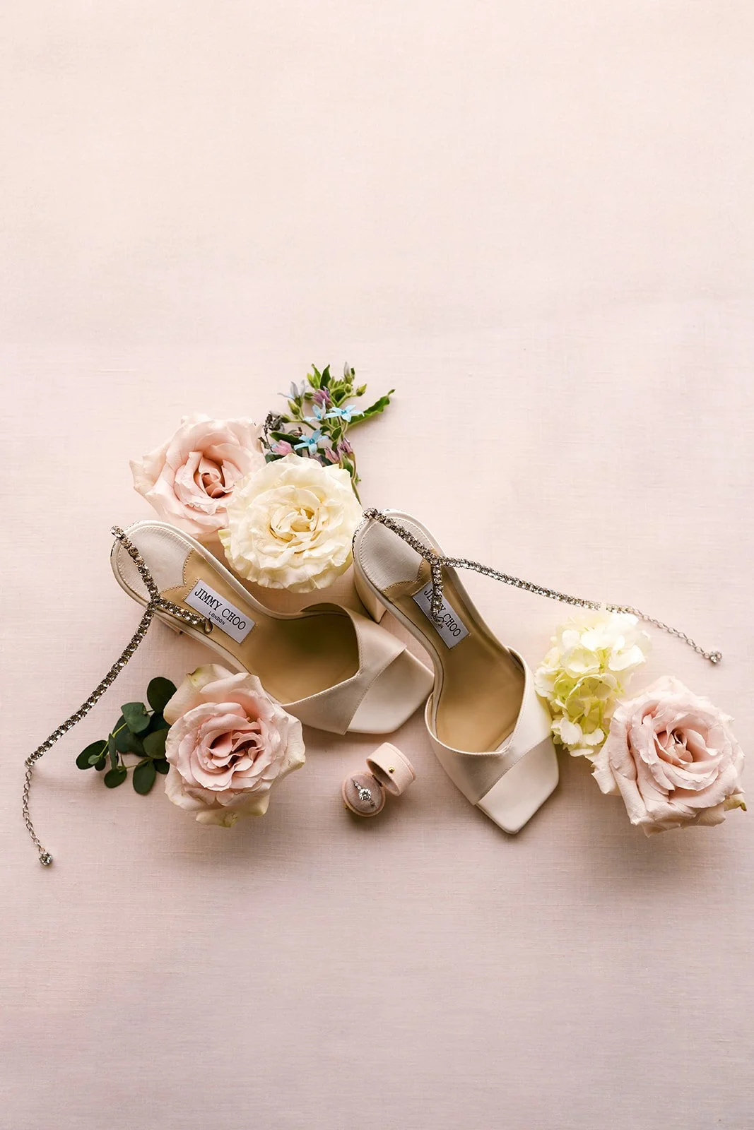 Wedding flatlay with shoes