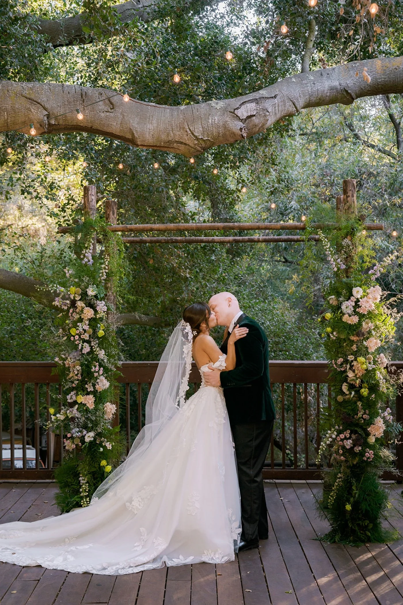 Bride and groom at The 1909 in Topanga Canyon